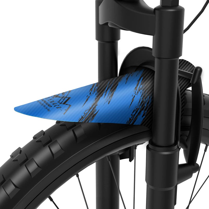 NICEDACK Bike Fender, 2PCS Adjustable MTB Mud Guard, Front and Rear Compatible Mudguards, Easy to Install, Fits 26", 27.5", 29" Fat Tire Bikes and All Disc Brake Bicycles (Blue) - Image 4